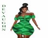 Gia Green Prnt Dress
