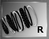 ! BLACK SILVER BANGLES R