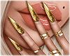 ♔ Gold Chrome Nails