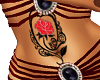 tatouage fleur rose