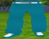 TEAL/WHT TUX PANTS