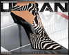 [8z] Zebra Spike Heels