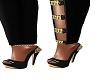 black w gold trim heels