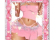 GLITTER PINK TOP+SKIRT