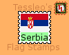 Serbia flag stamp