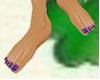 Dainty Feet Purple Nails