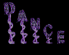 purple dance letters