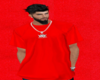 red silk top
