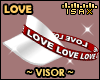 ! LOVE White Visor (F)