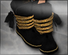 (E.)GoldBlack Boots