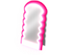 Pink LED Wavy Mirror