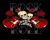 rock n roll skull tee