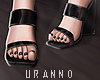 U. Black Sandals