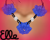 El~ Blue Rose Necklace
