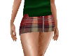 Plaid Skirt in Burgandy