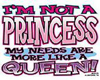 I'm not a princess....