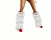 RED XMAS BOOTS WHITE FUR