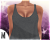 M} Gray Cutout Tank