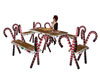 Candy cane table set