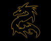Tribal Dragon - Gold (L)