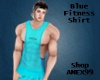[A] Blue Fitness Shirt