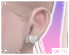 ♡ earrings | white