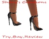 BLACK SPARKLE HEELS