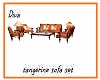 tangerine sofa set