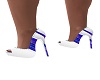bluewhite metallic pumps