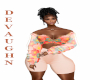 CROP Hoodie/Shorts Peach