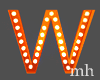 Orange Letter W