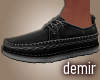 [D] Slit black loafer