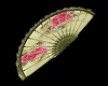 ~CR~Olive&Pink Hand Fan