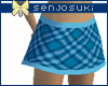 Cerulean Sky Plaid Skirt