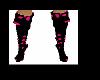pink /black boots