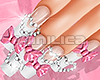 🤍 Pink Bow Nails