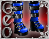 Geo Punk Boots blue