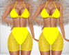 Neon Yellow BIkini Short