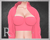 R. Pink Boyfriend Blouse