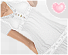 lace trim dress /white