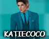 Cyan blue suit