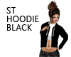 ST HOODIE BLACK PLAIN
