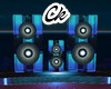 speaker blue moon neon