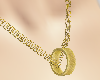 Gold Ring on fine chain