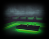Neon Green Black Couch