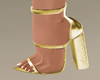 Modern Gold Chunky Heels