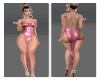 Sensual pink long dress