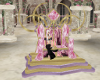 gold & pink dbl throne