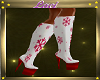 ~L~Red Snowflake Boots