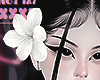 Hair flower white